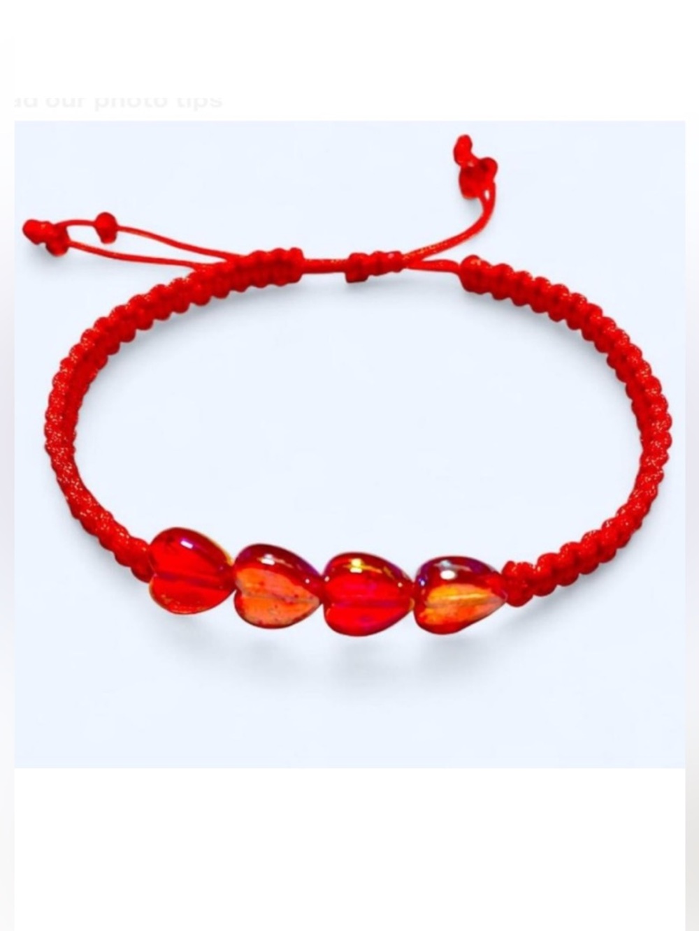 friendship Red Heart macrame knotted Bracelet